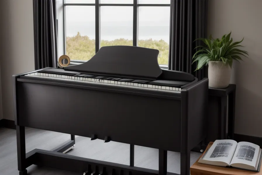 Yamaha P-45 conectado a la computadora mediante cable USB para practicar con conexión MIDI