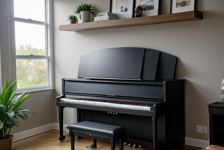 Etiqueta con el voltaje de 12V y el símbolo de centro positivo en un adaptador de corriente para piano Yamaha P-45
