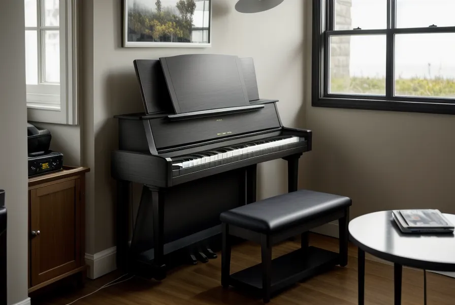 Fuente de alimentación regulada de alta calidad como alternativa al adaptador original para proteger un teclado digital Yamaha