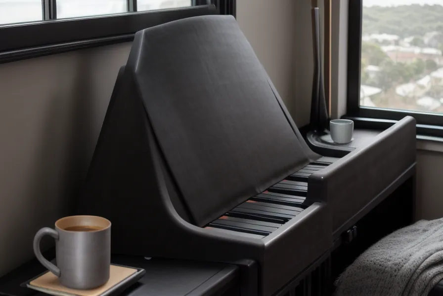 Manos practicando piano en casa como parte de la rutina diaria de organización del rincón