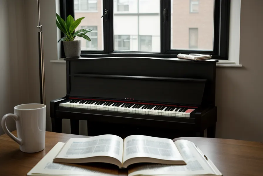 Piano digital de 88 teclas pesadas junto a un teclado básico, el equipo de música clave en el aprendizaje de adultos