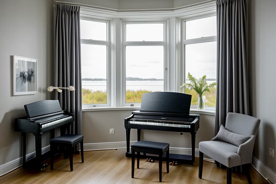 Audífonos sobre las teclas de un piano digital usado, clave para aprender piano siendo adulto sin molestar a los vecinos