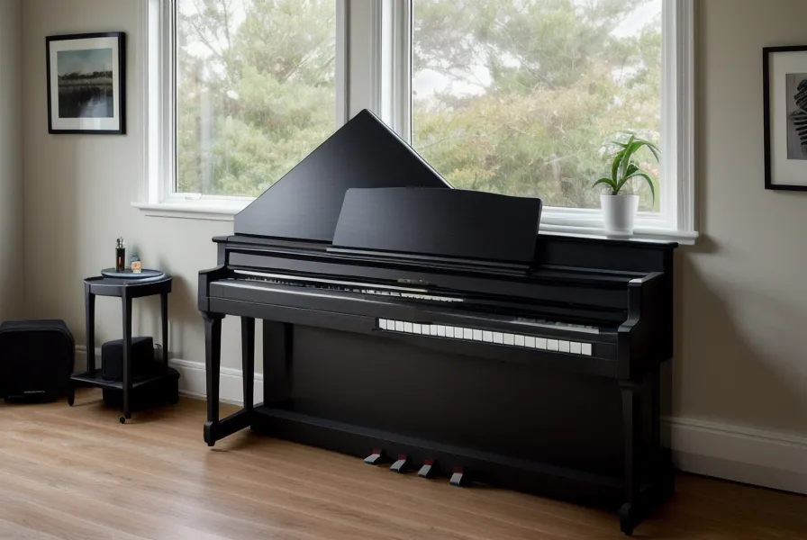 Adulto practicando piano para adultos principiantes en casa, en Concepción