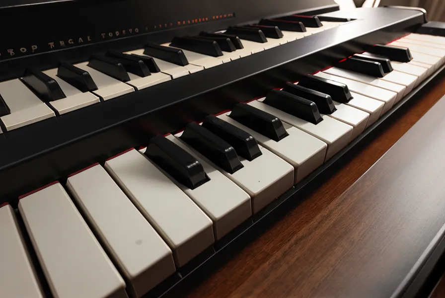 Curso de piano para adultos abierto en una laptop junto a un teclado contrapesado