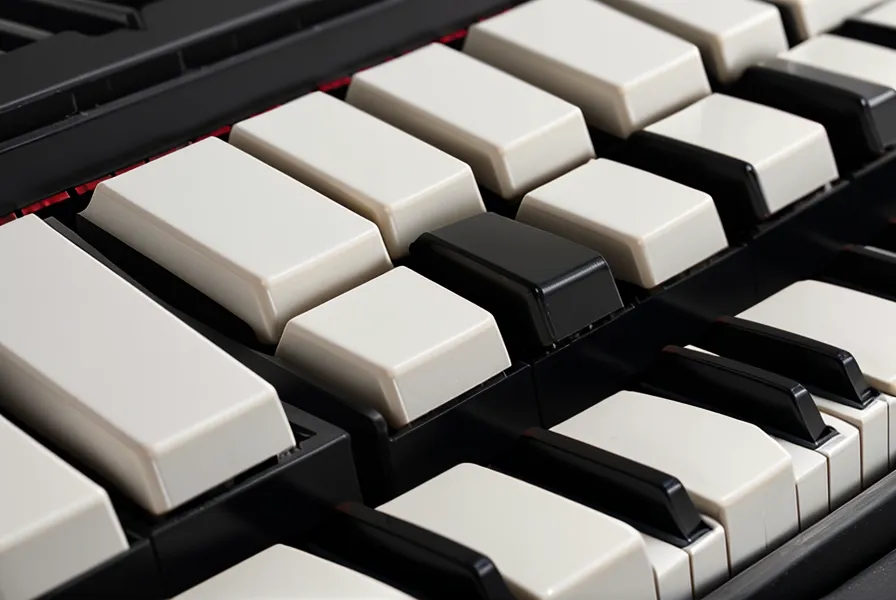 Distribución de teclas blancas y negras de un piano digital para aprender desde cero