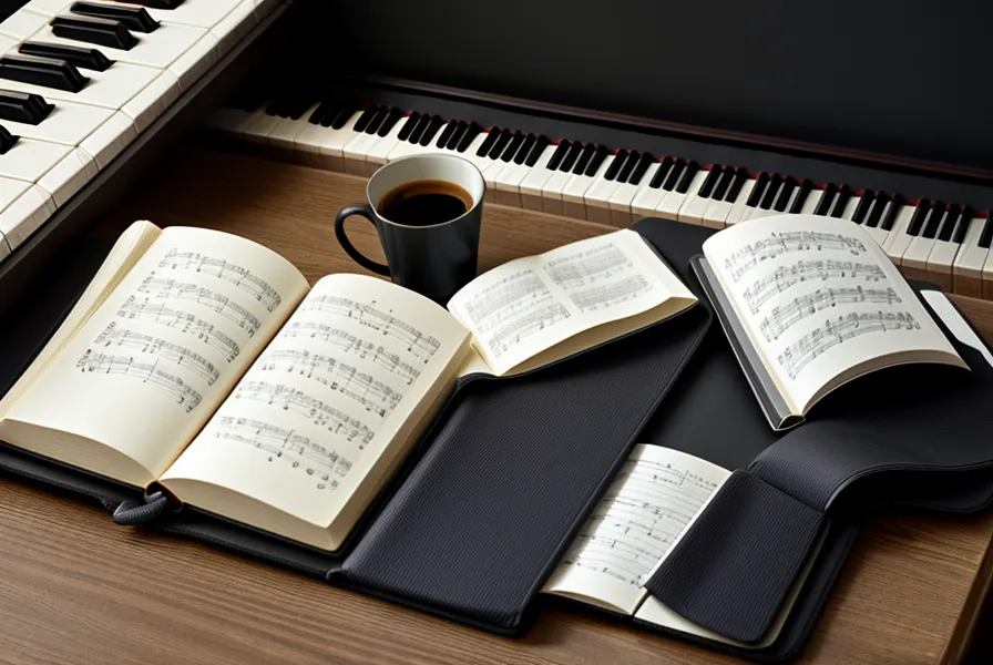 Hombre de 48 años practicando piano con postura correcta tras su jornada laboral
